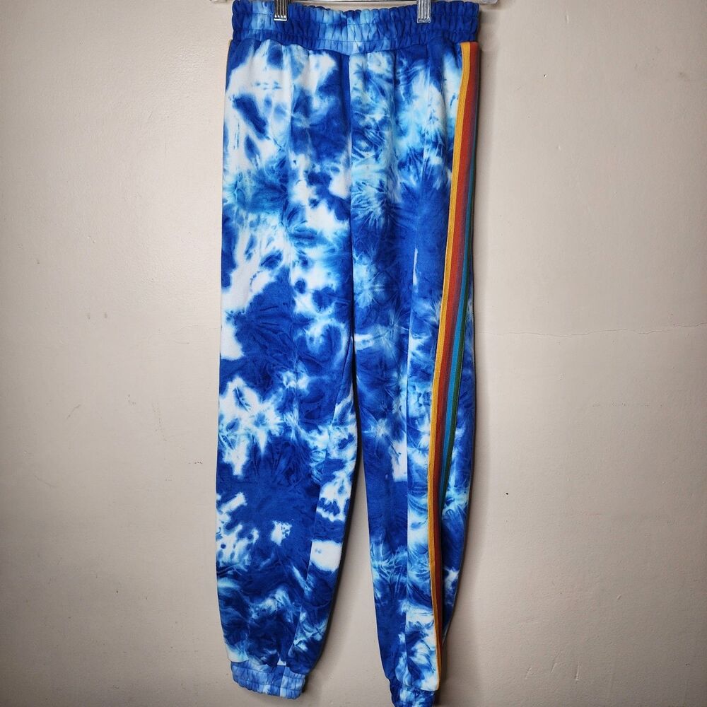 Farm Rio Tie Dye Rainbow Joggers Sweatpants High Rise Womens XS - Picture 2 of 13